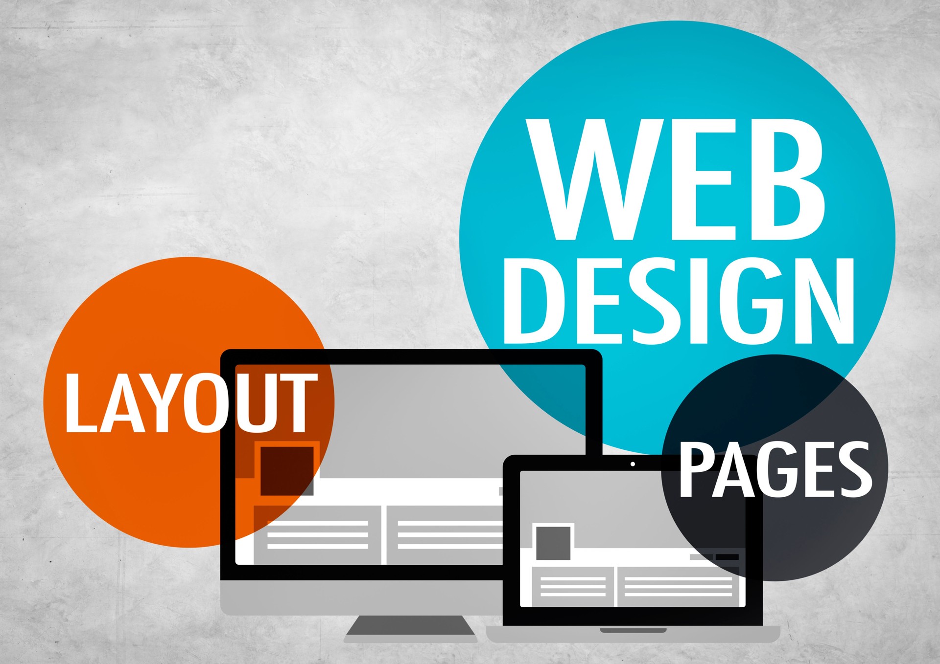 Web Design do site responsivo conceito de conteúdo criativo